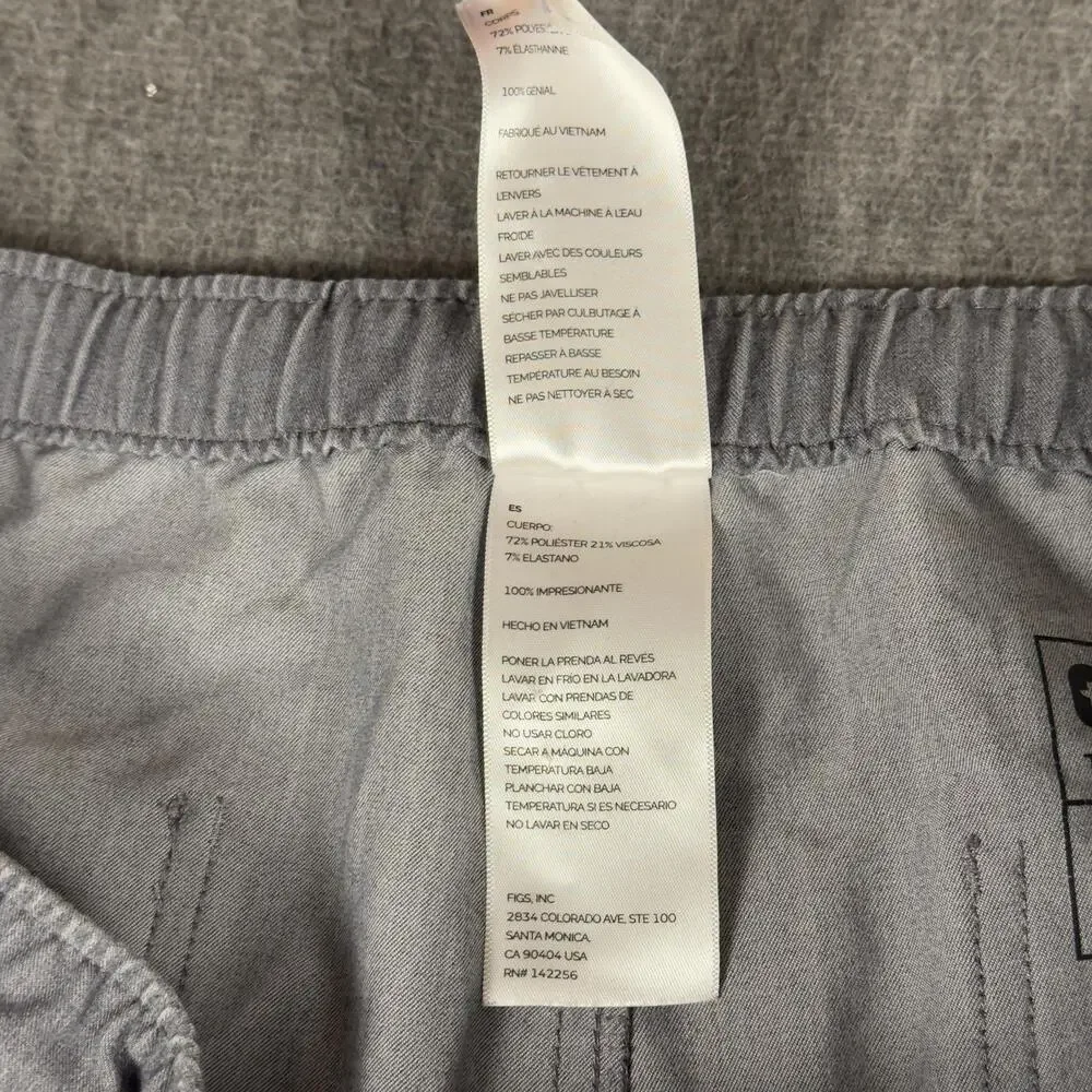 FIGS Cargo Pants Mens 37x29 Gray Technical Collection Scrub Workwear Stretch
